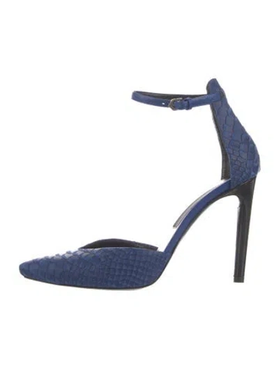 Pre-owned Proenza Schouler Leather D'orsay Pumps In Blue