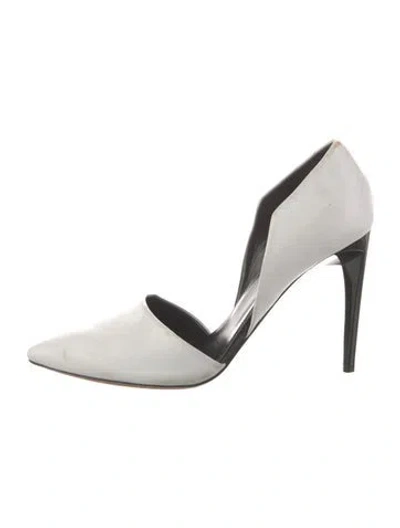 Pre-owned Proenza Schouler Leather D'orsay Pumps In White