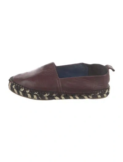 Pre-owned Proenza Schouler Leather Espadrilles In Burgundy
