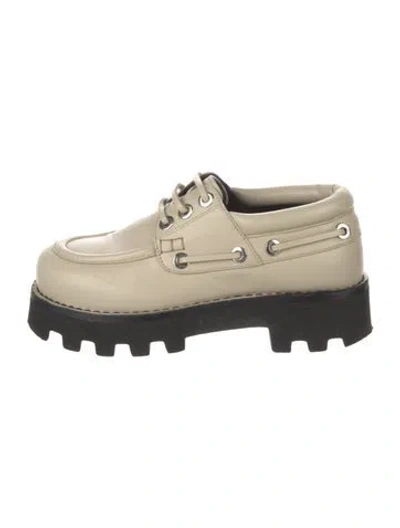 Pre-owned Proenza Schouler Leather Flats In Neutral