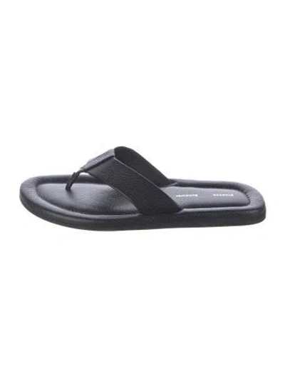 Pre-owned Proenza Schouler Leather Flip Flops In Black