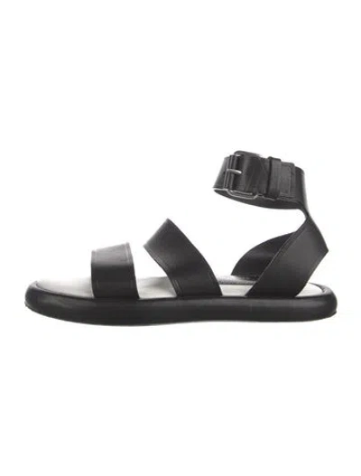 Pre-owned Proenza Schouler Leather Gladiator Sandals In Black