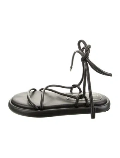 Pre-owned Proenza Schouler Leather Gladiator Sandals In Black