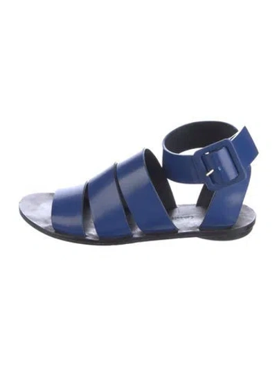 Pre-owned Proenza Schouler Leather Gladiator Sandals In Blue