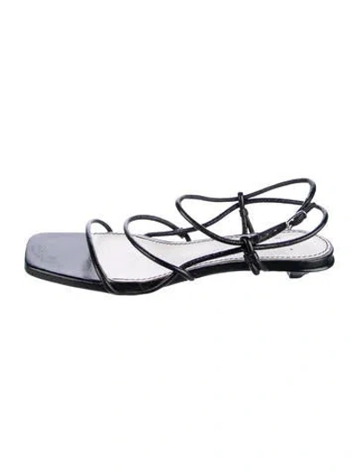 Pre-owned Proenza Schouler Leather Gladiator Sandals In Silver
