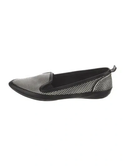 Pre-owned Proenza Schouler Leather Graphic Print Loafers In Black