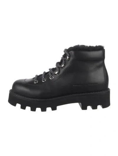 Pre-owned Proenza Schouler Leather Hiking Boots In Black