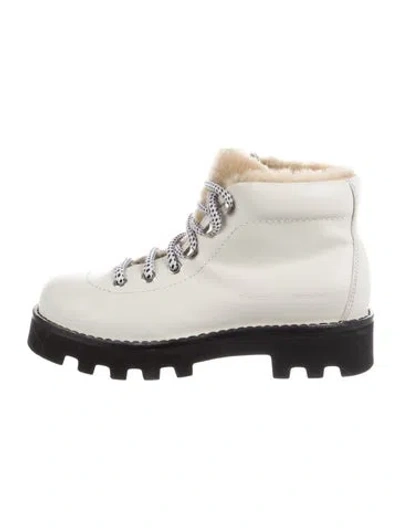 Pre-owned Proenza Schouler Leather Hiking Boots In Neutrals