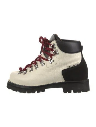 Pre-owned Proenza Schouler Leather Hiking Boots In White