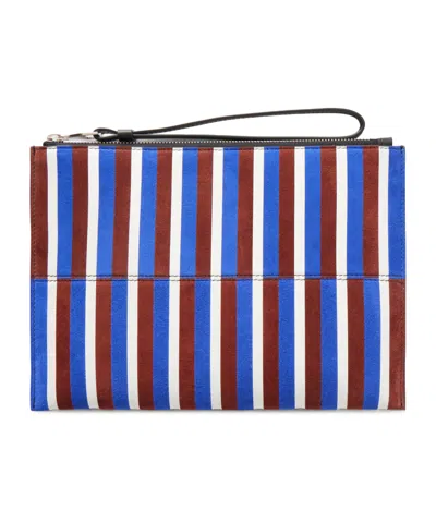Proenza Schouler Leather Intarsia Leather-trimmed Suede Pouch In Multi