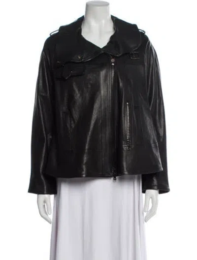 Pre-owned Proenza Schouler Leather Jacket In Black