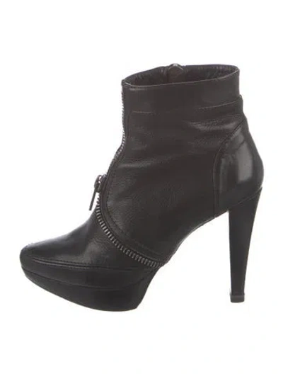 Pre-owned Proenza Schouler Leather Lace-up Boots In Black