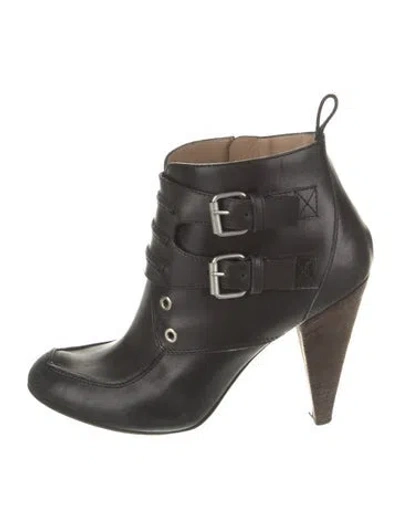 Pre-owned Proenza Schouler Leather Lace-up Boots In Black
