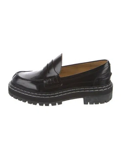 Pre-owned Proenza Schouler Leather Loafers In Black