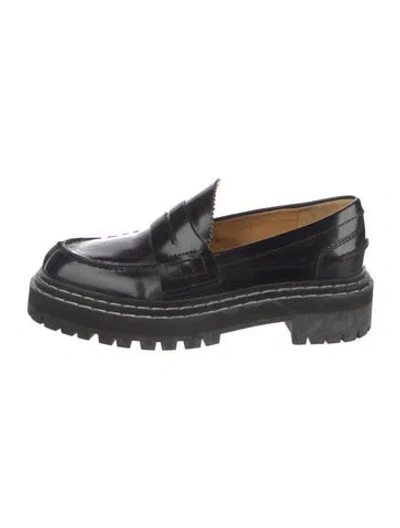 Pre-owned Proenza Schouler Leather Loafers In Black