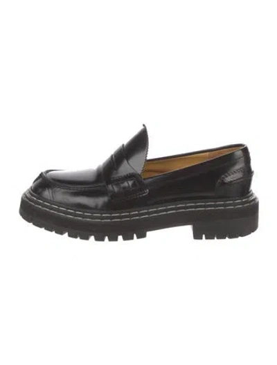Pre-owned Proenza Schouler Leather Loafers In Black