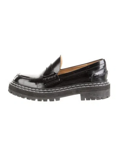 Pre-owned Proenza Schouler Leather Loafers In Black