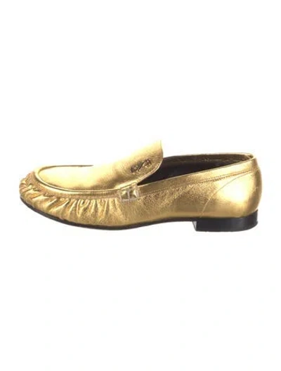 Pre-owned Proenza Schouler Leather Loafers In Gold
