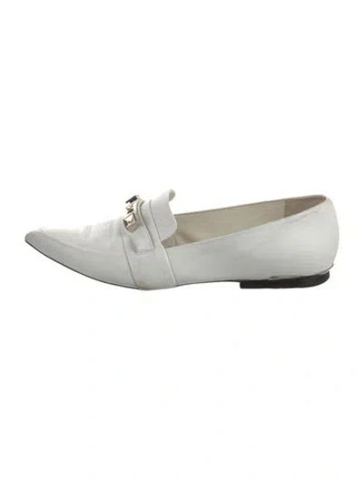 Pre-owned Proenza Schouler Leather Loafers In White