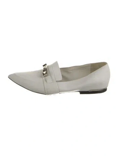 Pre-owned Proenza Schouler Leather Loafers In White