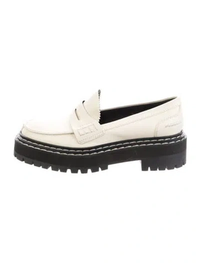 Pre-owned Proenza Schouler Leather Loafers In White
