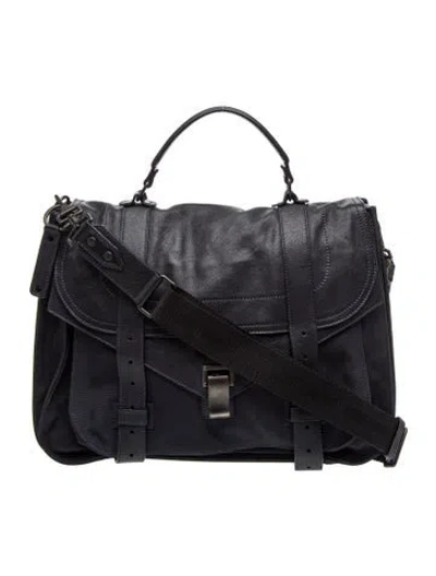 Pre-owned Proenza Schouler Leather Messenger Bag In Blue