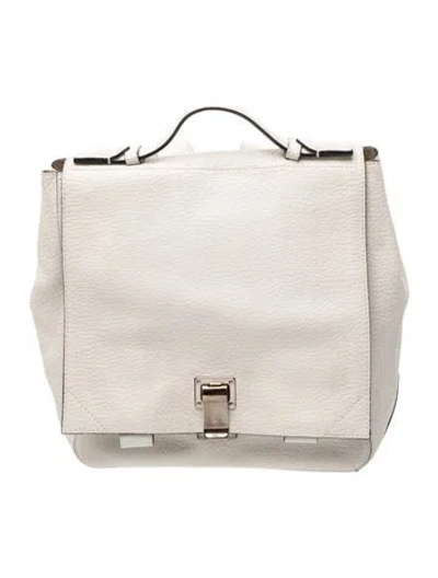Pre-owned Proenza Schouler Leather Messenger Bag In Neutral