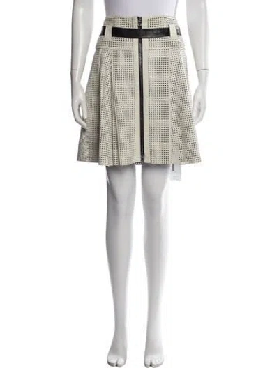 Pre-owned Proenza Schouler Leather Mini Skirt In Neutrals