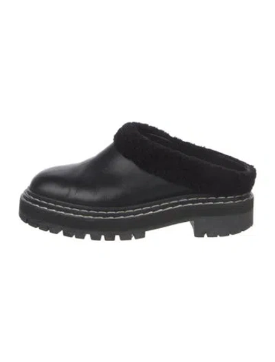 Pre-owned Proenza Schouler Leather Mules In Black