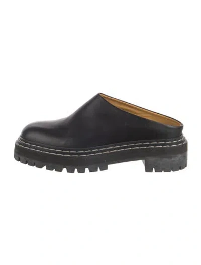 Pre-owned Proenza Schouler Leather Mules In Black