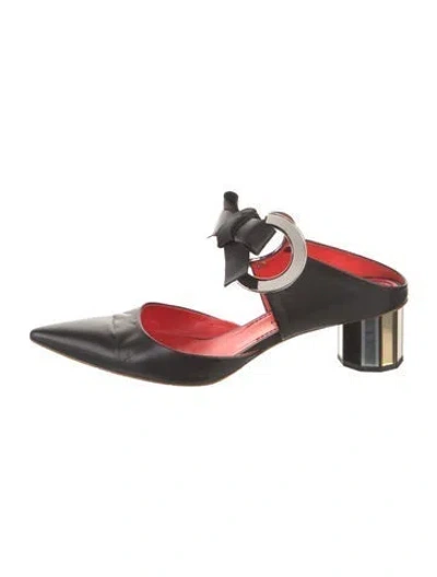 Pre-owned Proenza Schouler Leather Mules In Black