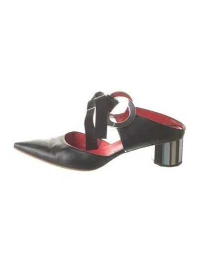 Pre-owned Proenza Schouler Leather Mules In Black