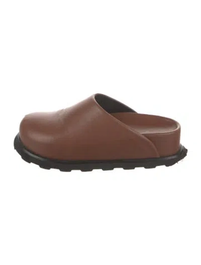 Pre-owned Proenza Schouler Leather Mules In Brown