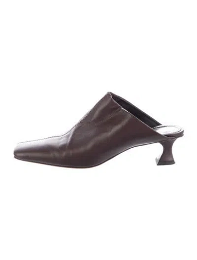 Pre-owned Proenza Schouler Leather Mules In Brown