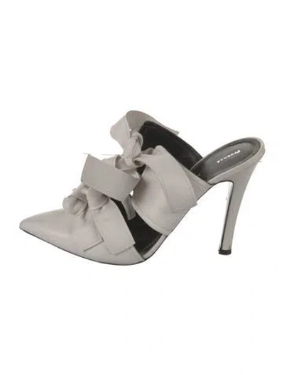 Pre-owned Proenza Schouler Leather Mules In Gray