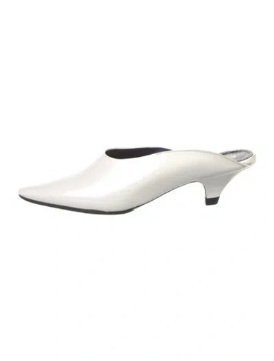 Pre-owned Proenza Schouler Leather Mules In White