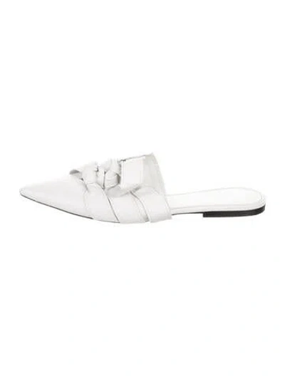 Pre-owned Proenza Schouler Leather Mules In White