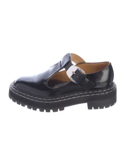 Pre-owned Proenza Schouler Leather Oxfords In Black