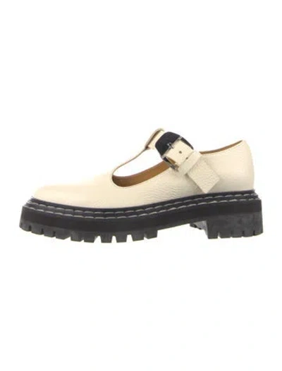Pre-owned Proenza Schouler Leather Oxfords In Neutral