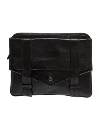 Pre-owned Proenza Schouler Leather Portfolio In Black