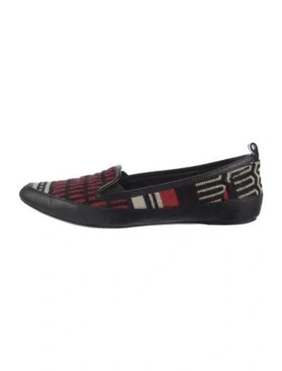 Pre-owned Proenza Schouler Leather Printed Loafers In Blue
