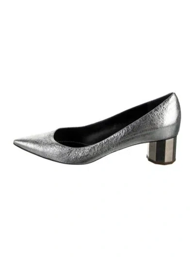 Pre-owned Proenza Schouler Leather Pumps In Silver