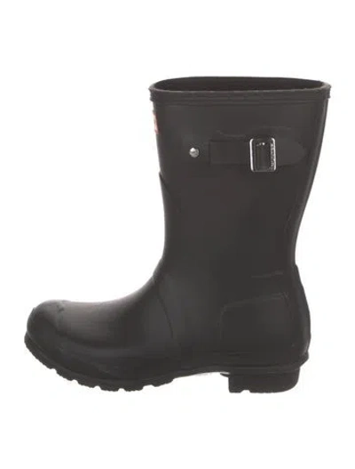 Pre-owned Proenza Schouler Leather Rain Boots In Black
