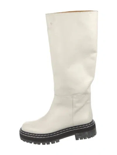 Pre-owned Proenza Schouler Leather Rain Boots In White