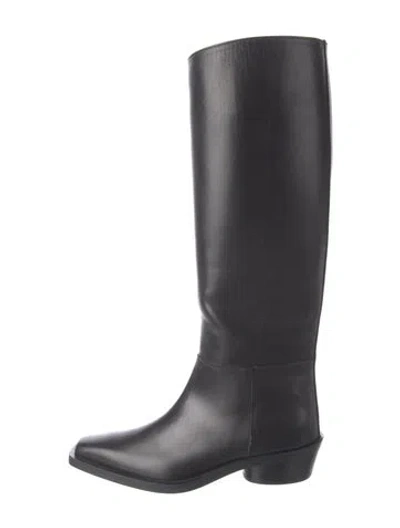 Pre-owned Proenza Schouler Leather Riding Boots In Black