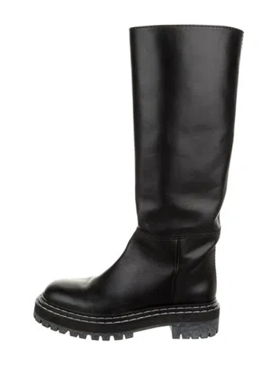 Pre-owned Proenza Schouler Leather Riding Boots In Black