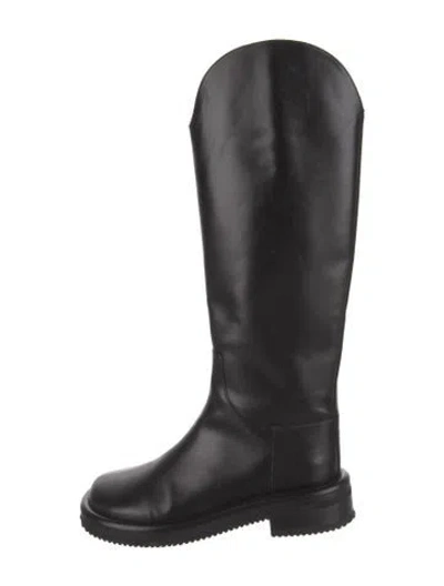 Pre-owned Proenza Schouler Leather Riding Boots In Black