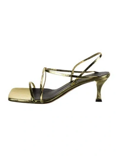 Pre-owned Proenza Schouler Leather Sandals In Gold