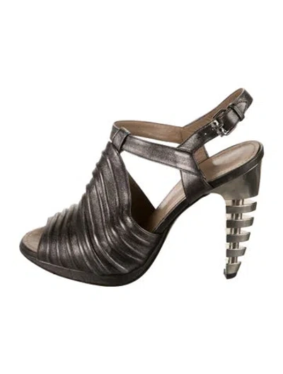 Pre-owned Proenza Schouler Leather Sandals In Gray