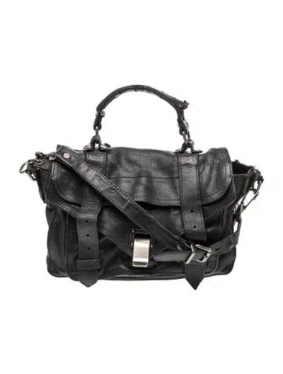 Pre-owned Proenza Schouler Leather Shoulder Bag In Black
